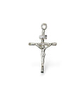 925 Sterling Silver & 24K Gold Vermeil Cross Pendant, Straight Small Rosary Crucifix, Jewelry Supply, R38b-RV38b
