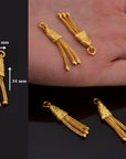 24K Gold Vermeil Small Tassels, Handmade Silver Tassels in Gold, 925 Solid Silver Tassels, Pendants Tassels, Jewelry Supply, VM106