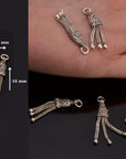 24K Gold Vermeil & 925 Silver Small Tassels, Handmade Silver Tassels in 24K Gold, Silver Tassels, Pendants Tassels, Jewelry Supply, M/VM106