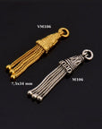 24K Gold Vermeil & 925 Silver Small Tassels, Handmade Silver Tassels in 24K Gold, Silver Tassels, Pendants Tassels, Jewelry Supply, M/VM106