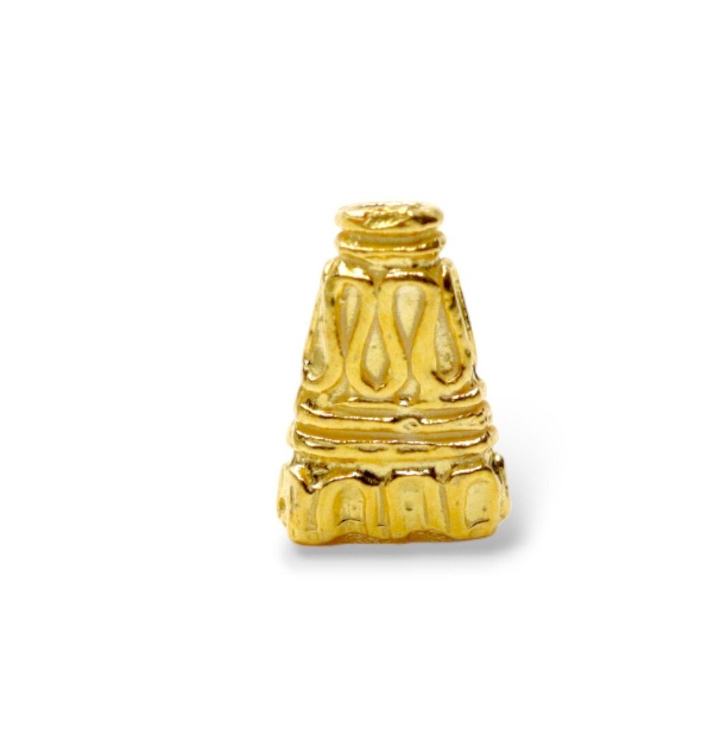 925 Sterling Silver & 24K Gold Vermeil Funnel Beads, Bead Caps, End beads, Jewelry Making, M/VM150