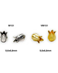 925 Sterling Silver & 24K Gold Vermeil Funnel Beads, Bead Caps, End beads, Jewelry Making, M/VM151