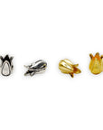 925 Sterling Silver & 24K Gold Vermeil Funnel Beads, Bead Caps, End beads, Jewelry Making, M/VM151