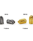 925 Sterling Silver & 24K Gold Vermeil Funnel Beads, Bead Caps, End beads, Jewelry Making, M/VM153