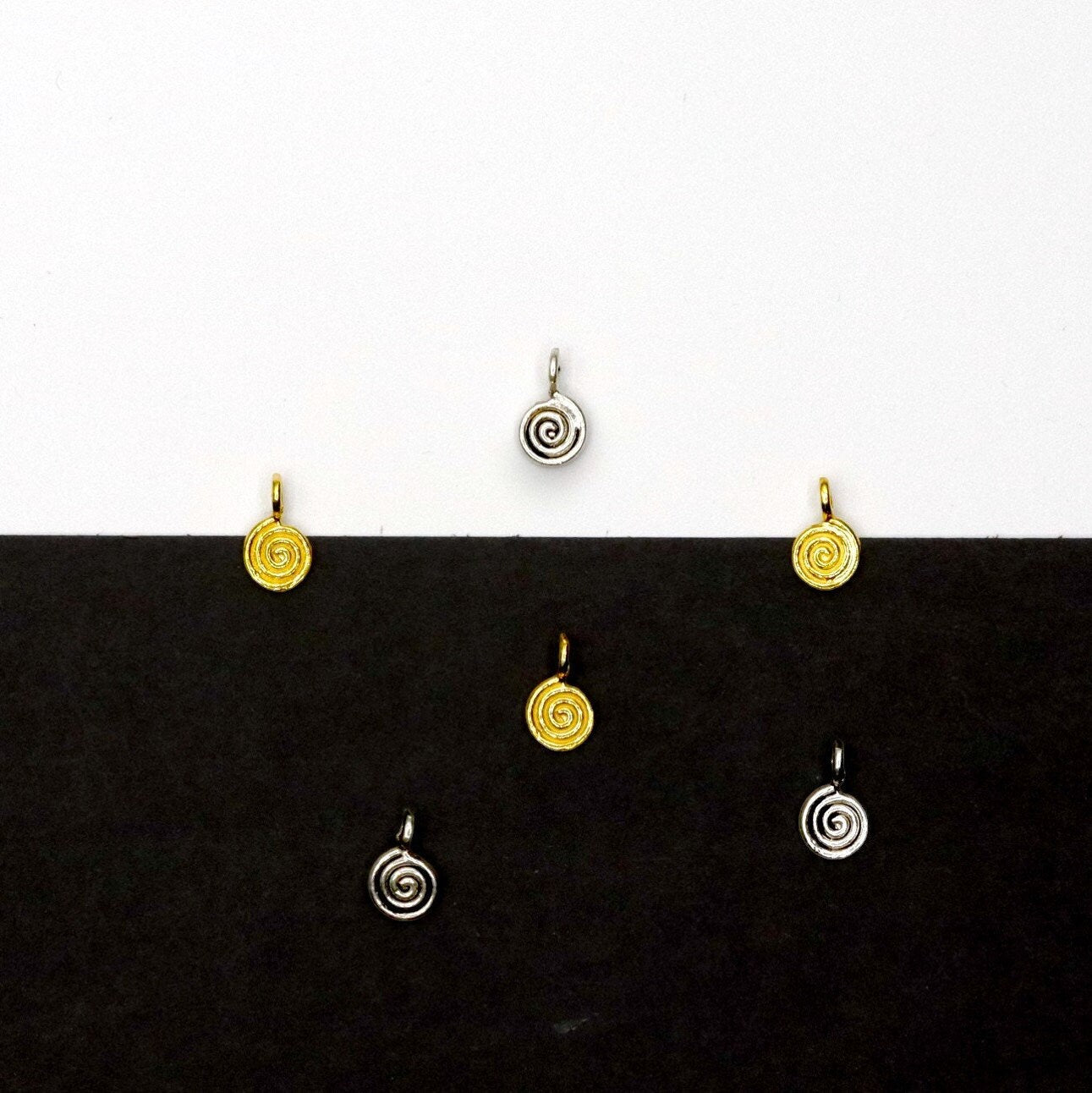 925 Sterling Silver and 24K Gold Vermeil Urartian inspired Pendants and Dangles, Jewelry Making, M/VM154