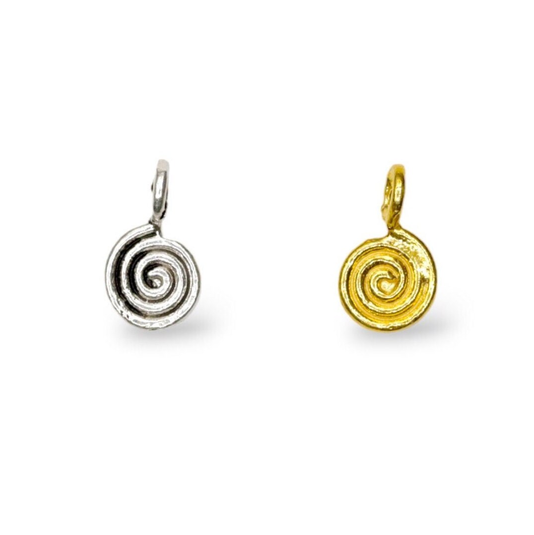 925 Sterling Silver and 24K Gold Vermeil Urartian inspired Pendants and Dangles, Jewelry Making, M/VM154