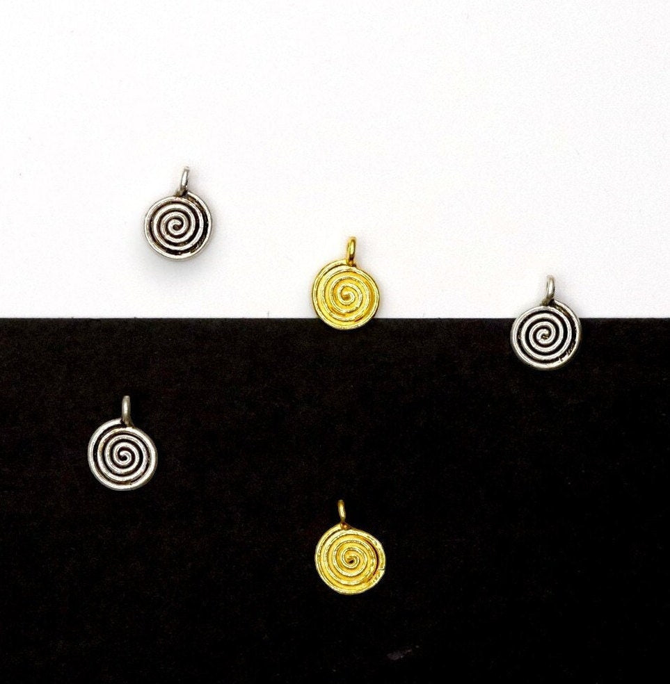 925 Sterling Silver and 24K Gold Vermeil Urartian inspired Pendants and Dangles, Jewelry Making, M/VM155