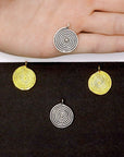 925 Sterling Silver and 24K Gold Vermeil Urartian inspired Pendants and Dangles, Jewelry Making, M/VM156