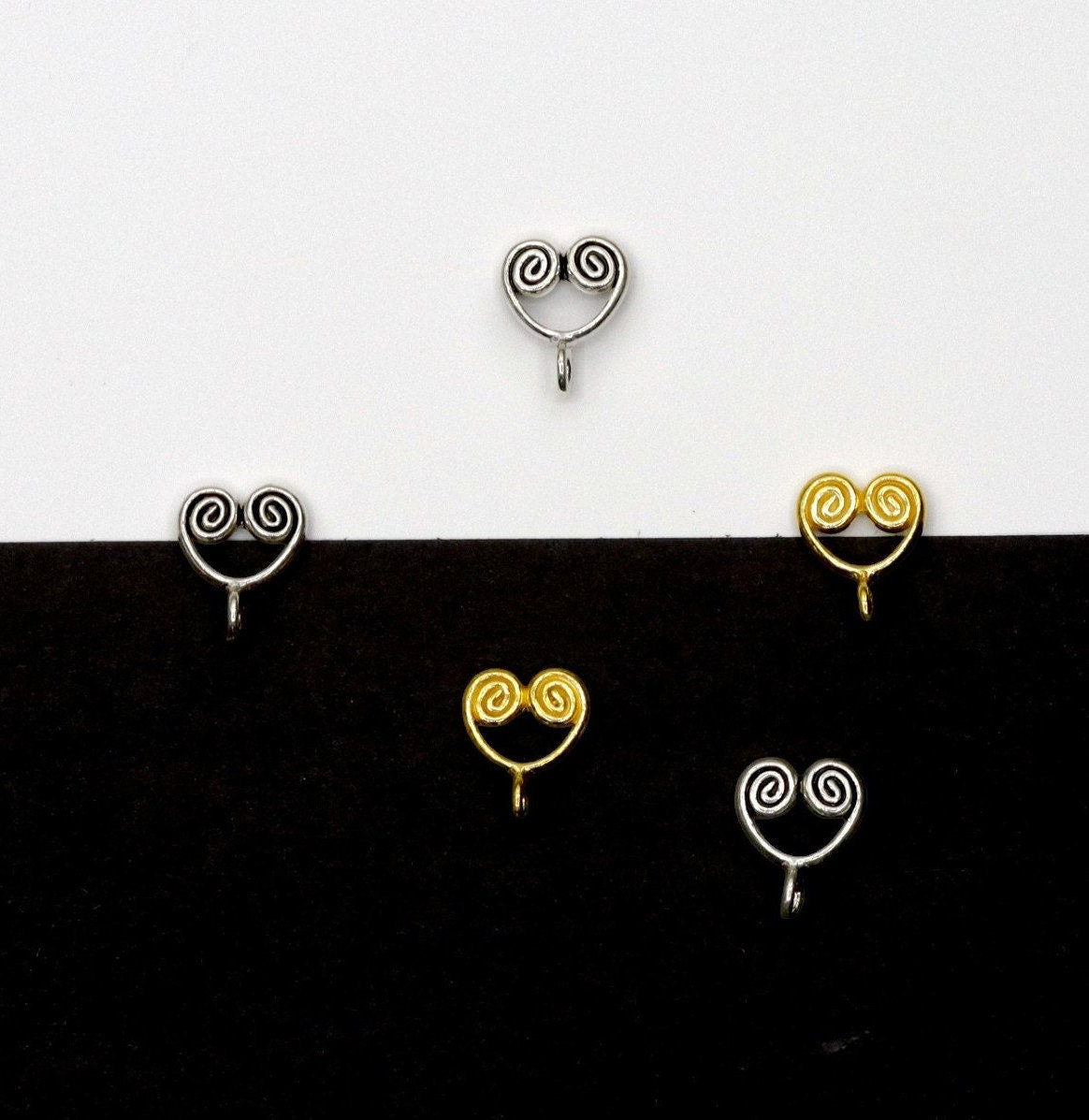 925 Sterling Silver and 24K Gold Vermeil Urartian inspired Pendants and Dangles, Jewelry Making, M/VM158