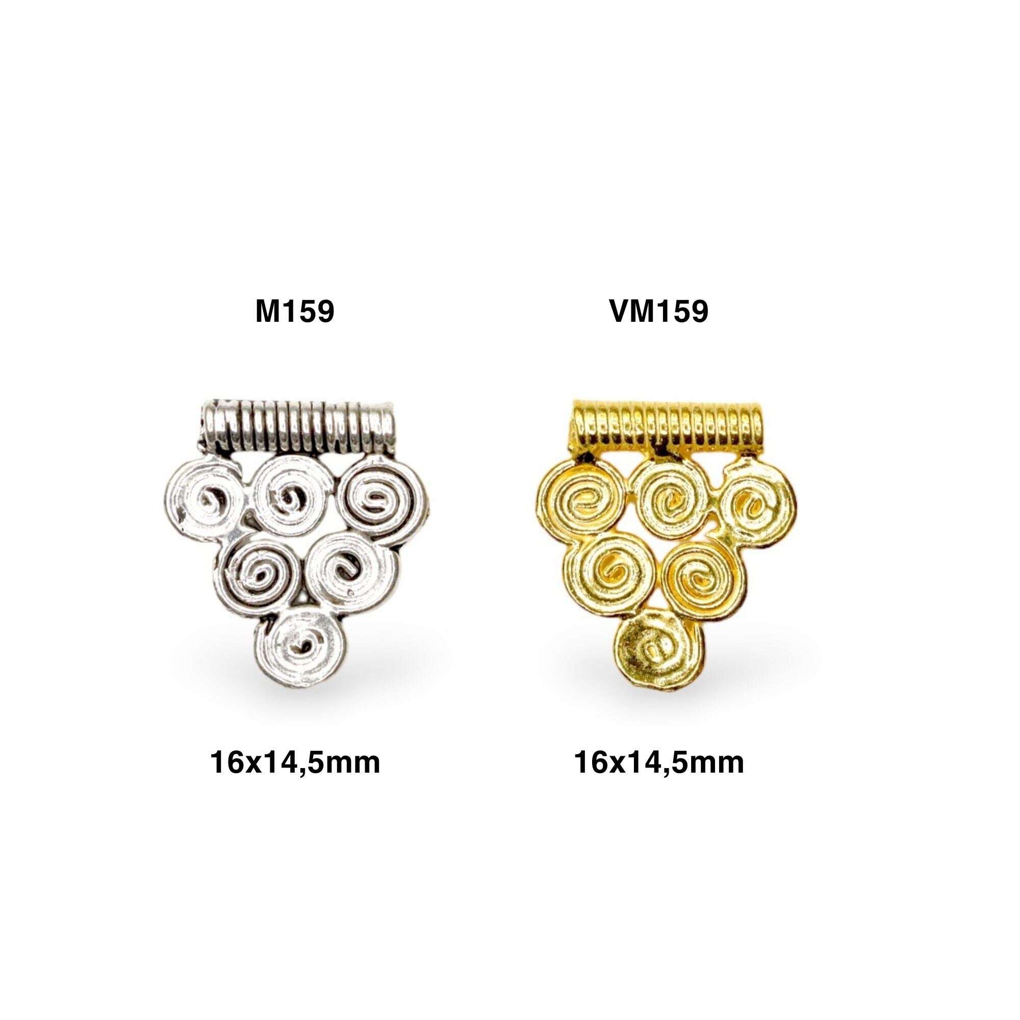 925 Sterling Silver and 24K Gold Vermeil Urartian inspired Pendants and Dangles, Jewelry Making, M/VM159