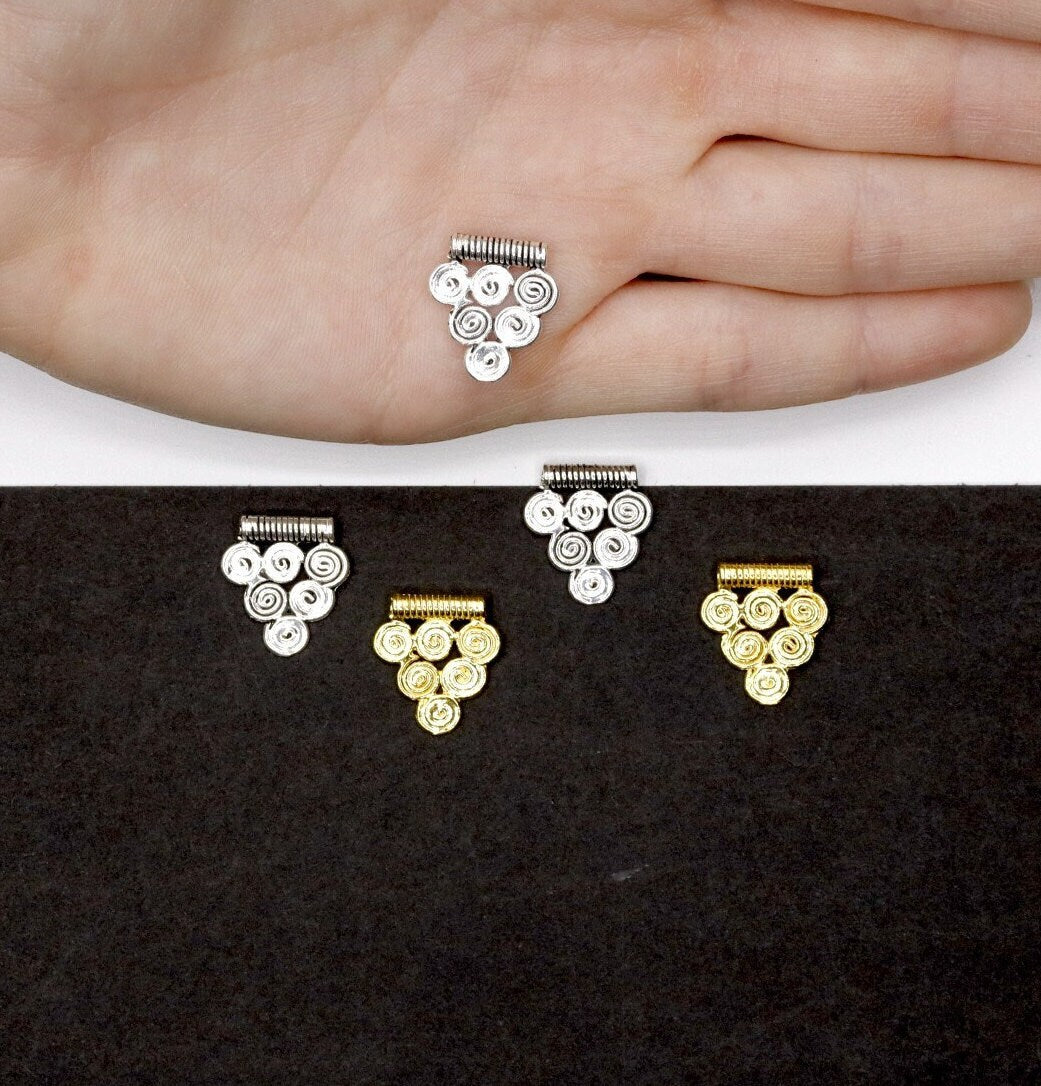 925 Sterling Silver and 24K Gold Vermeil Urartian inspired Pendants and Dangles, Jewelry Making, M/VM159