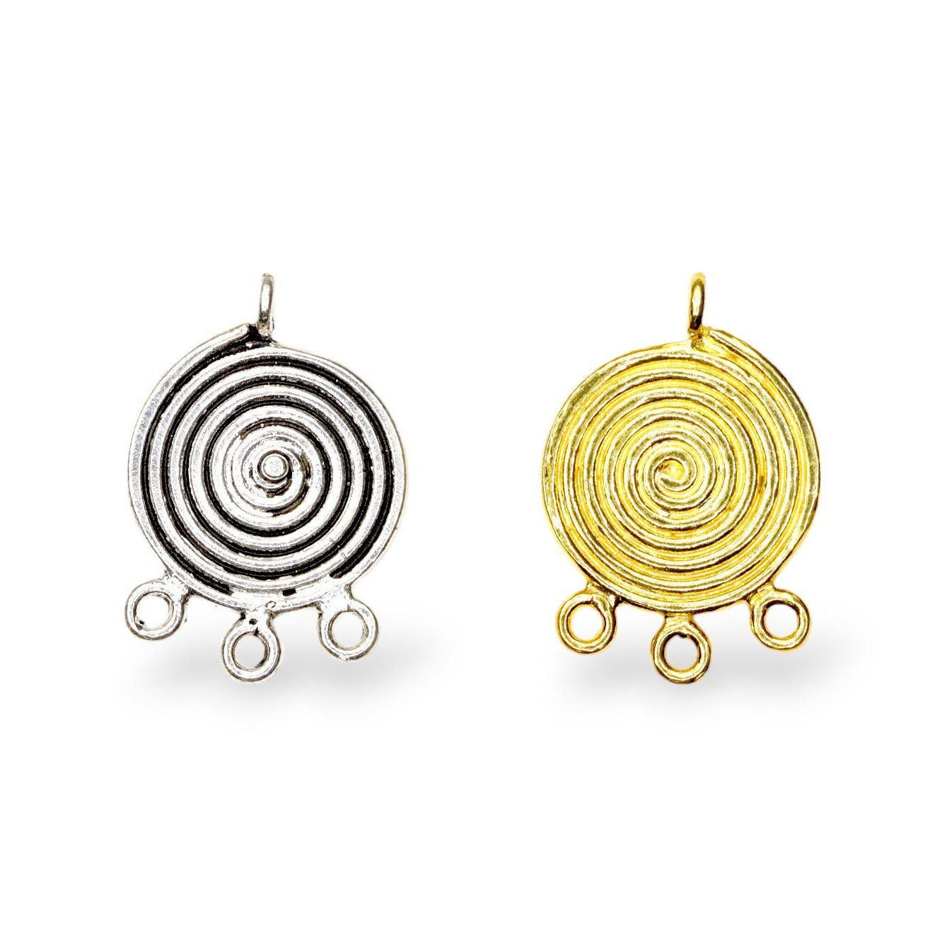 925 Sterling Silver and 24K Gold Vermeil Urartian inspired Pendants and Dangles, Jewelry Making, M/VM162