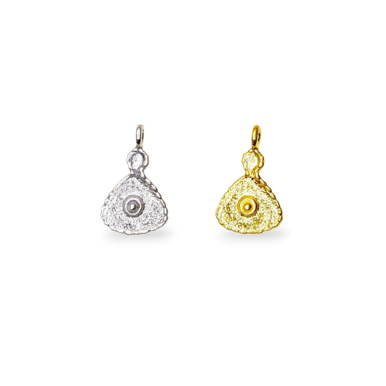 925 Sterling Silver and 24K Gold Vermeil Urartian inspired Pendants and Dangles, Jewelry Making, M/VM165