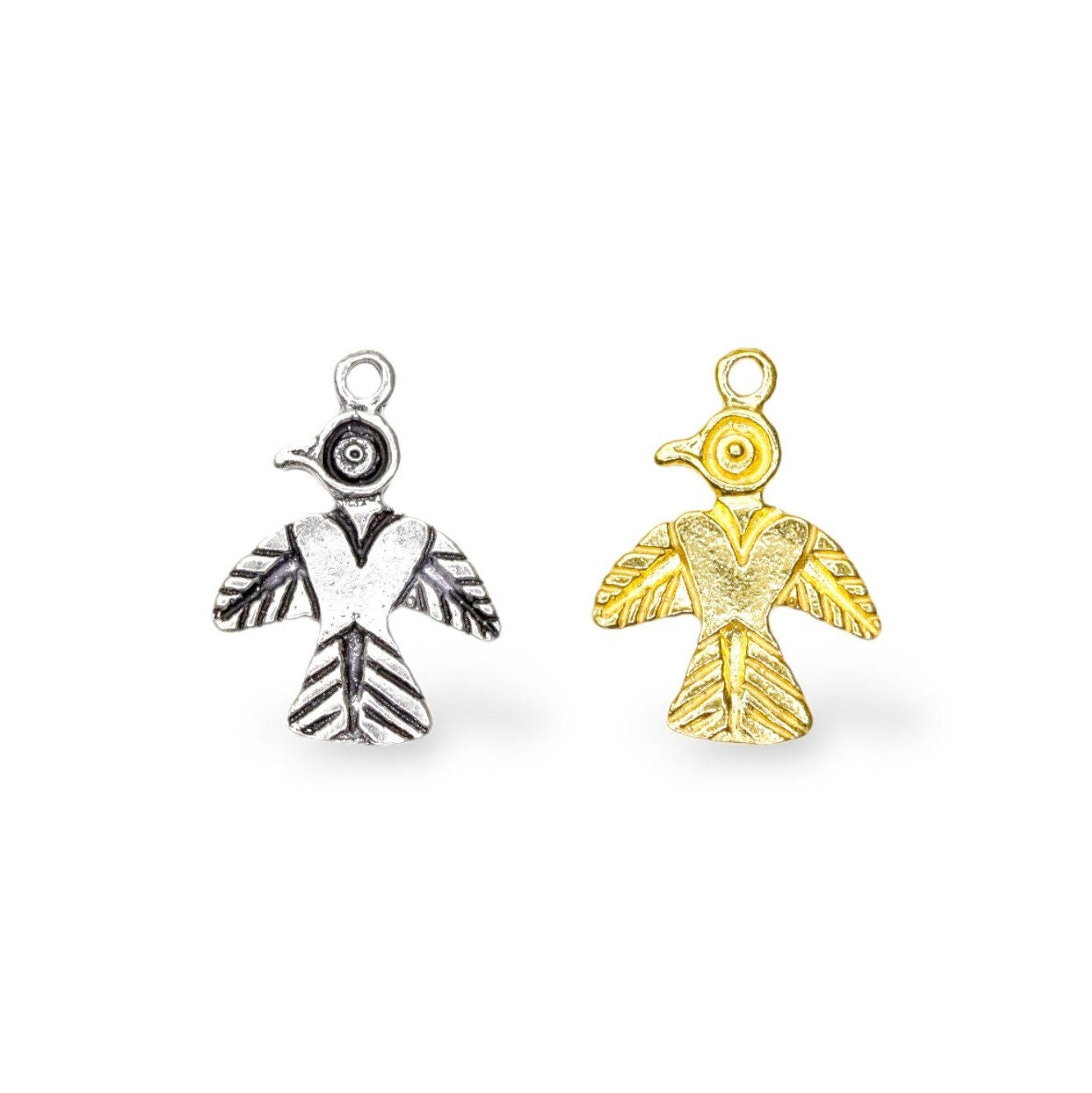 925 Sterling Silver and 24K Gold Vermeil Urartian inspired Pendants and Dangles, Jewelry Making, M/VM167