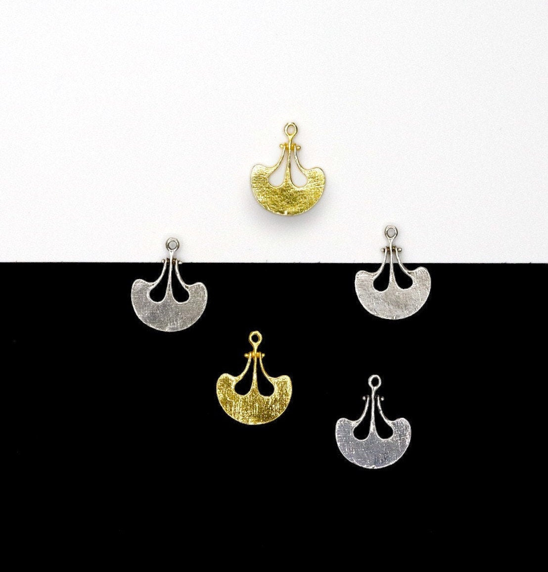 925 Sterling Silver and 24K Gold Vermeil Urartian inspired Pendants and Dangles, Jewelry Making, M/VM170