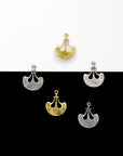 925 Sterling Silver and 24K Gold Vermeil Urartian inspired Pendants and Dangles, Jewelry Making, M/VM170