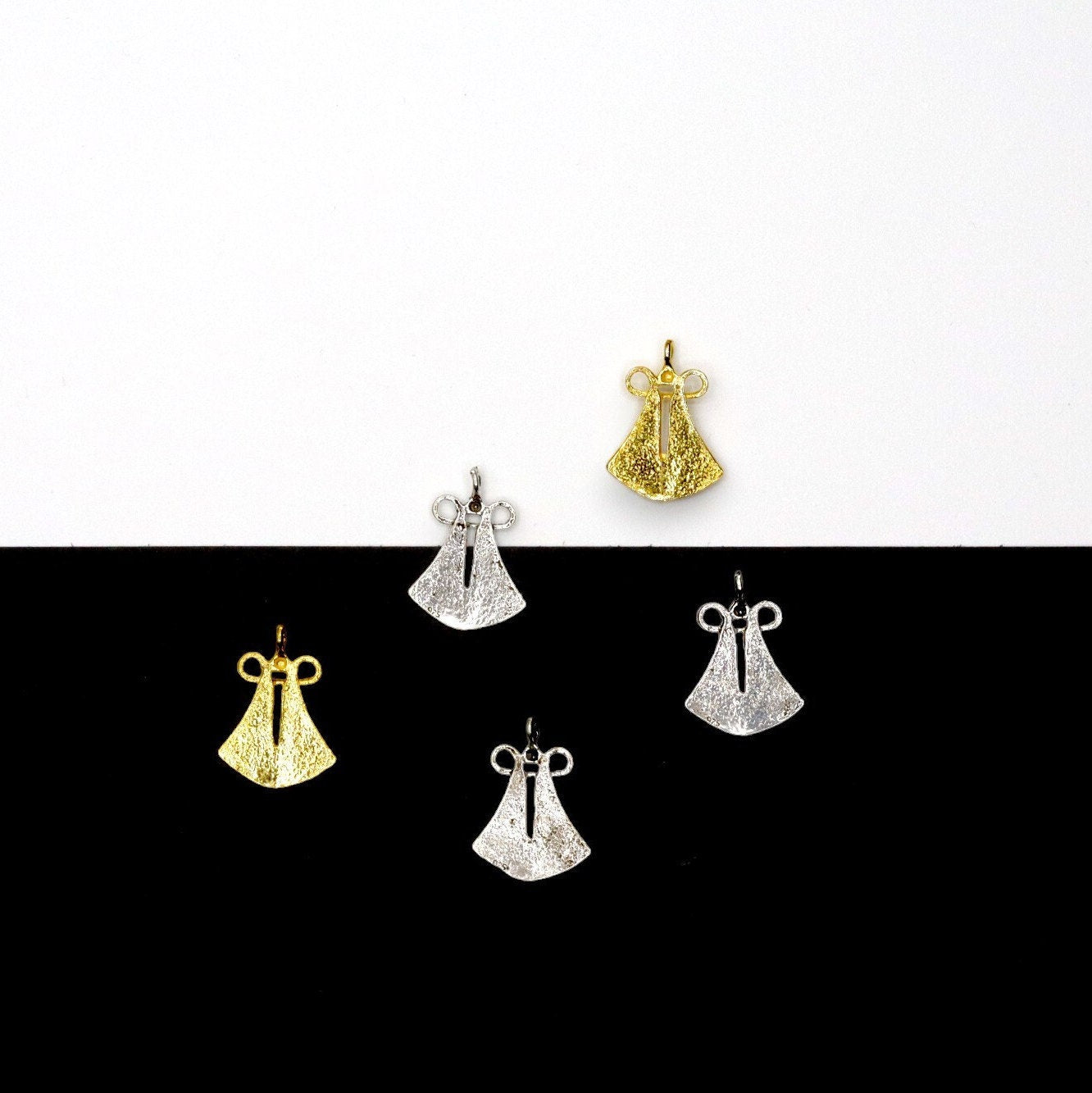 925 Sterling Silver and 24K Gold Vermeil Urartian inspired Pendants and Dangles, Jewelry Making, M/VM171