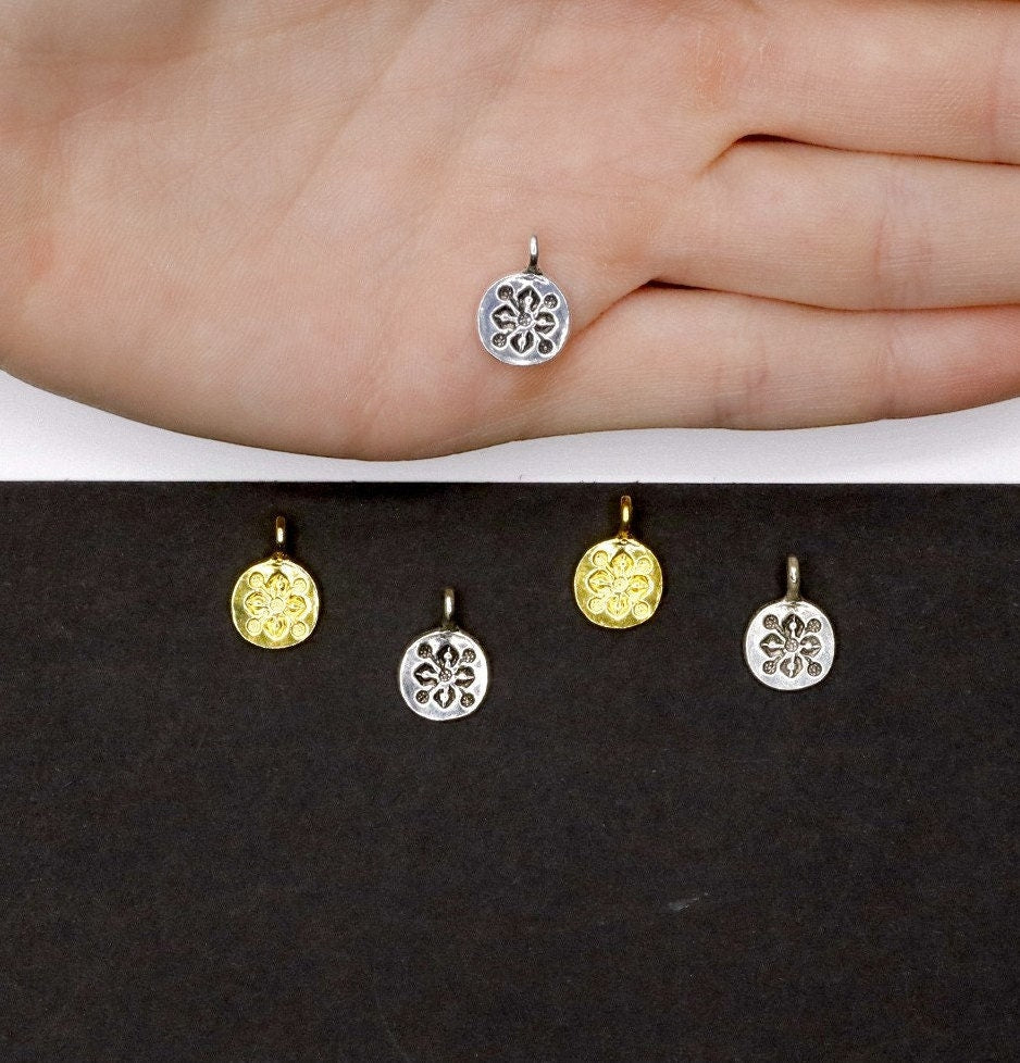 925 Sterling Silver and 24K Gold Vermeil Urartian inspired Pendants and Dangles, Jewelry Making, M/VM172