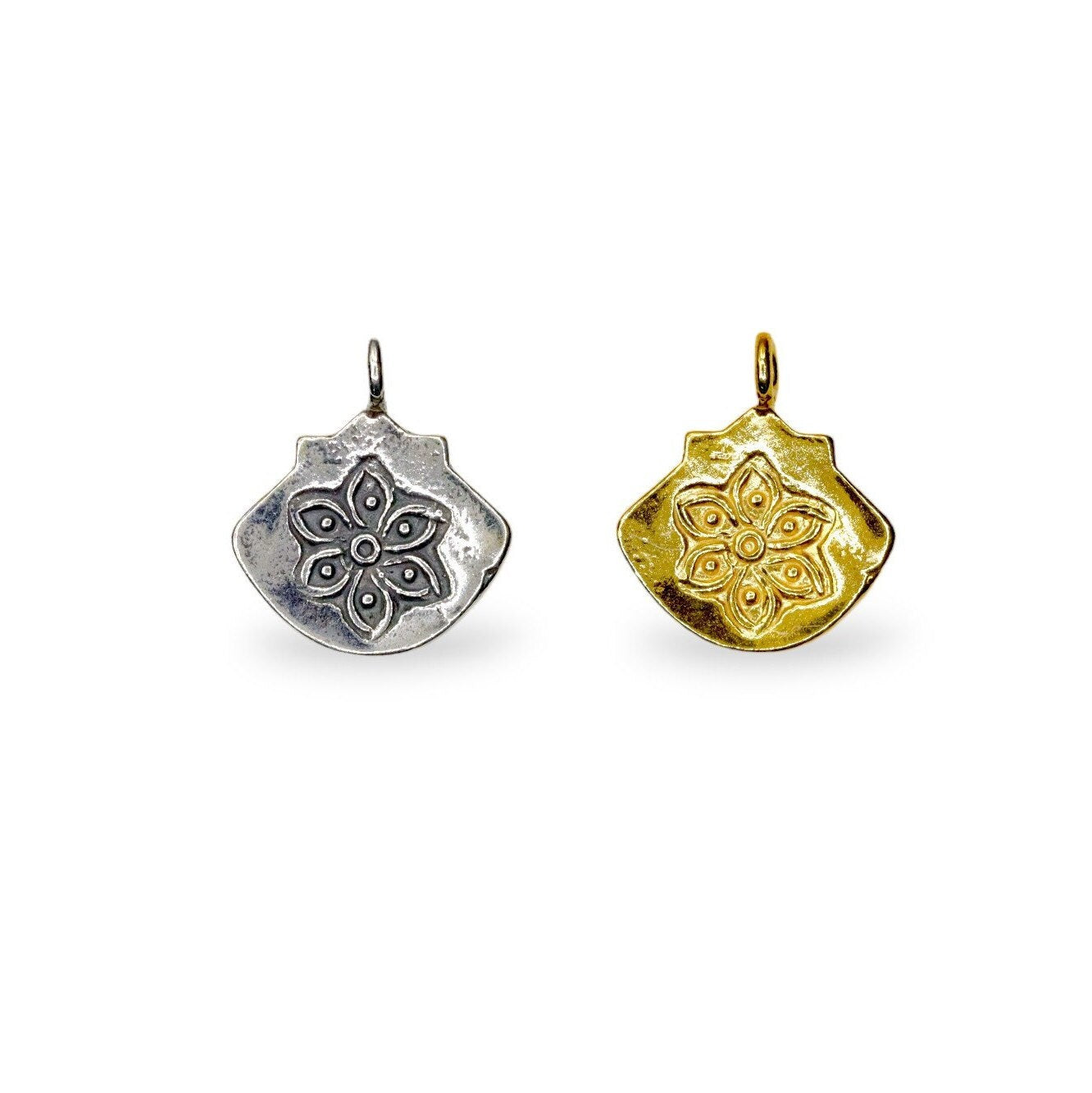 925 Sterling Silver and 24K Gold Vermeil Urartian inspired Pendants and Dangles, Jewelry Making, M/VM179
