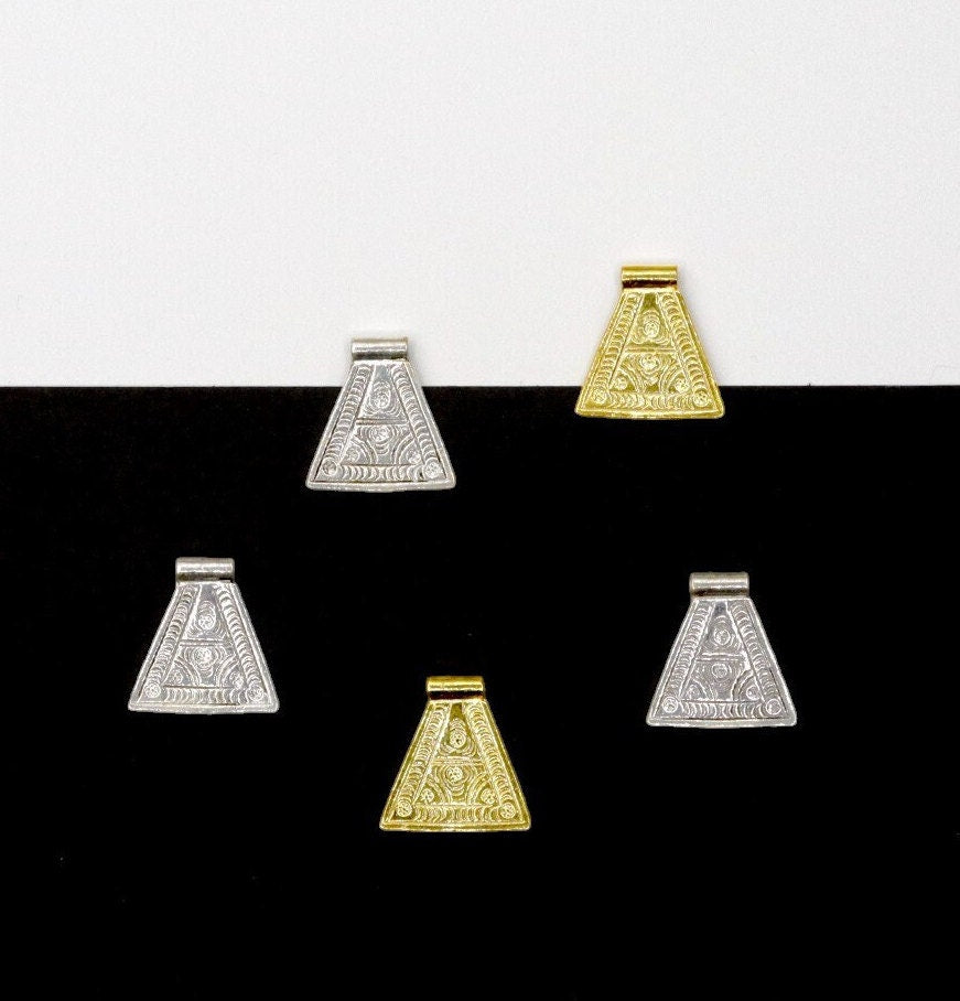 925 Sterling Silver and 24K Gold Vermeil Urartian inspired Pendants and Dangles, Jewelry Making, M/VM181