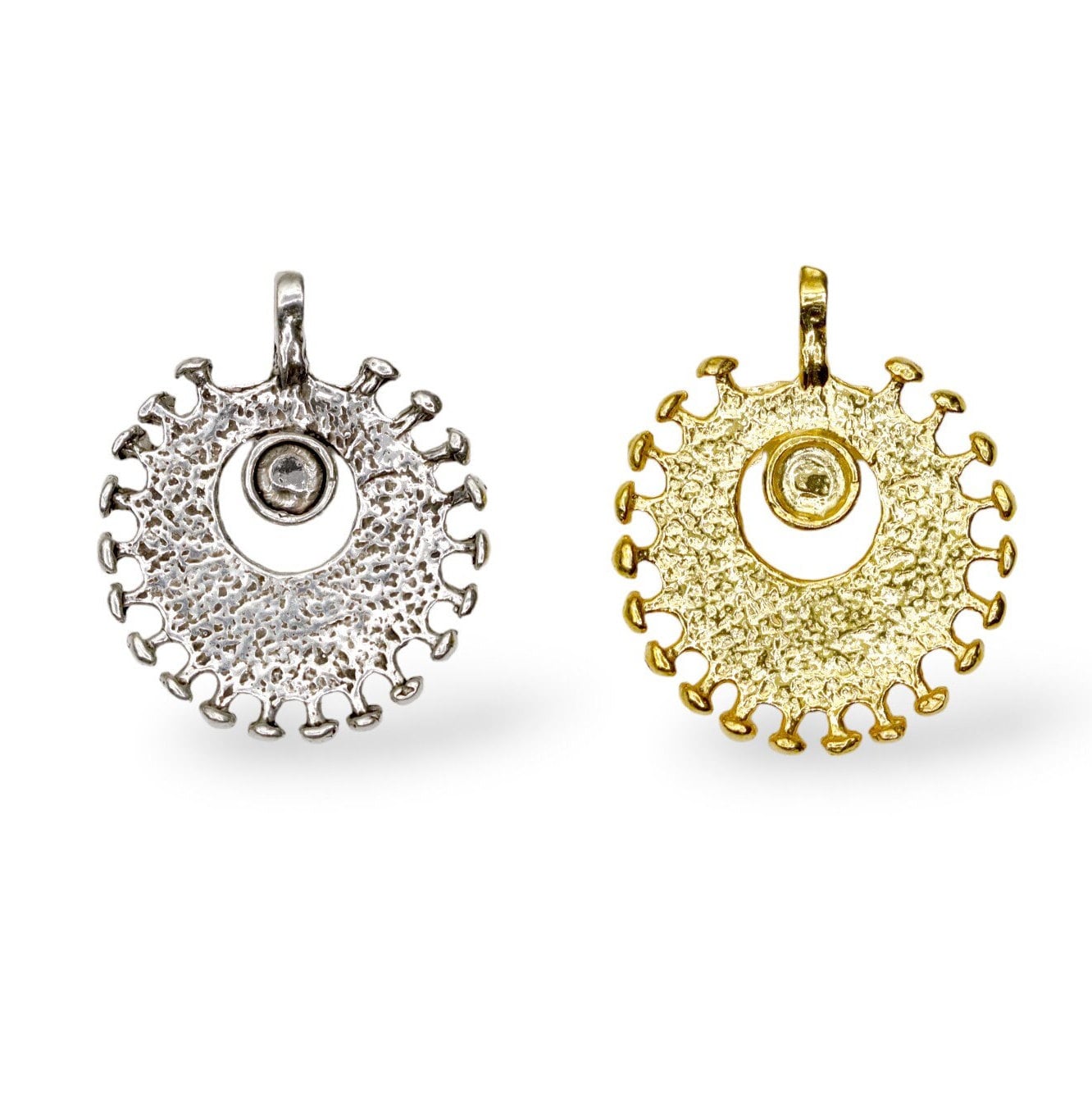 925 Sterling Silver and 24K Gold Vermeil Urartian inspired Pendants and Dangles, Jewelry Making, M/VM185