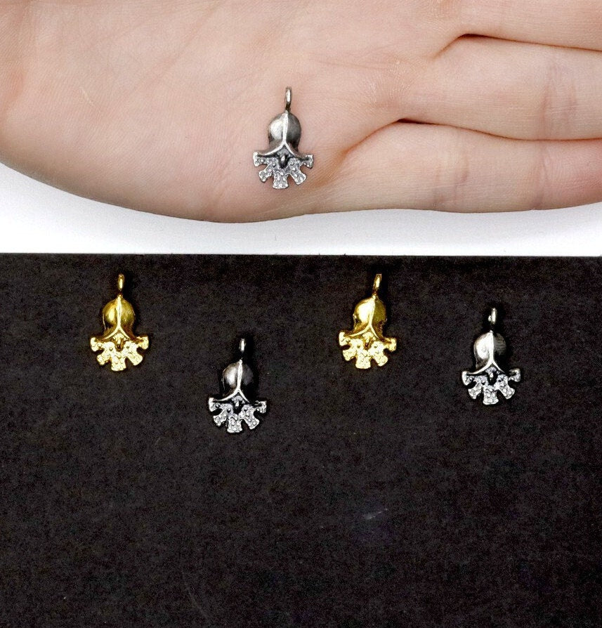 925 Sterling Silver and 24K Gold Vermeil Urartian inspired Pendants and Dangles, Jewelry Making, M/VM186