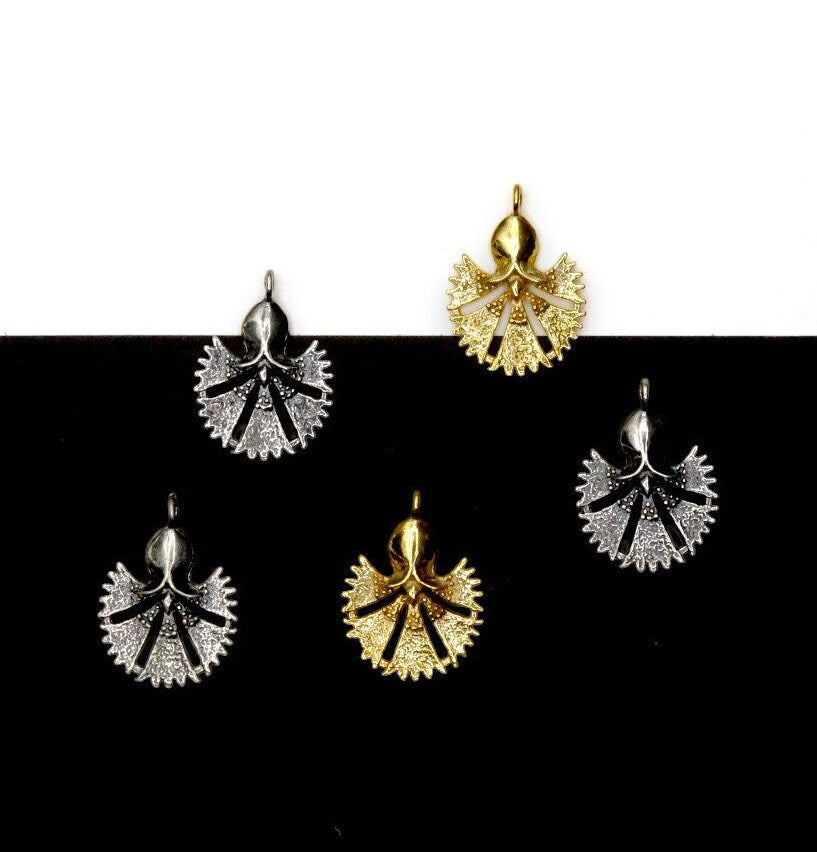 925 Sterling Silver and 24K Gold Vermeil Urartian inspired Pendants and Dangles, Jewelry Making, M/VM188