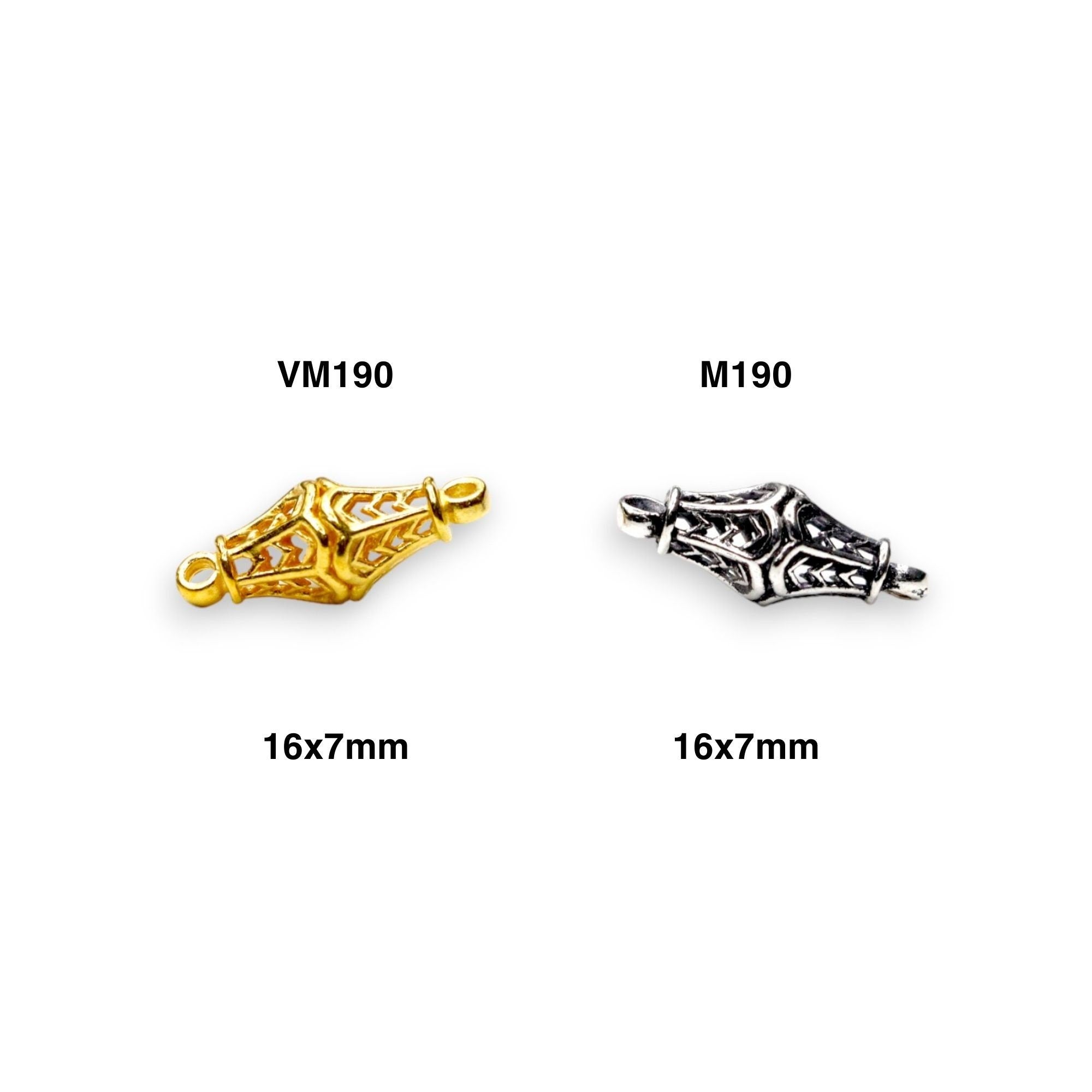 925 Sterling Silver and 24K Gold Vermeil Handcrafted Connectors, Jewelry Making, M/VM190