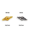 925 Sterling Silver and 24K Gold Vermeil Handcrafted Connectors, Jewelry Making, M/VM190
