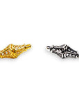 925 Sterling Silver and 24K Gold Vermeil Handcrafted Connectors, Jewelry Making, M/VM190