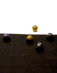 925 Sterling Silver and 24K Gold Vermeil Round Filigree Bead, Jewelry Making, M/VM192
