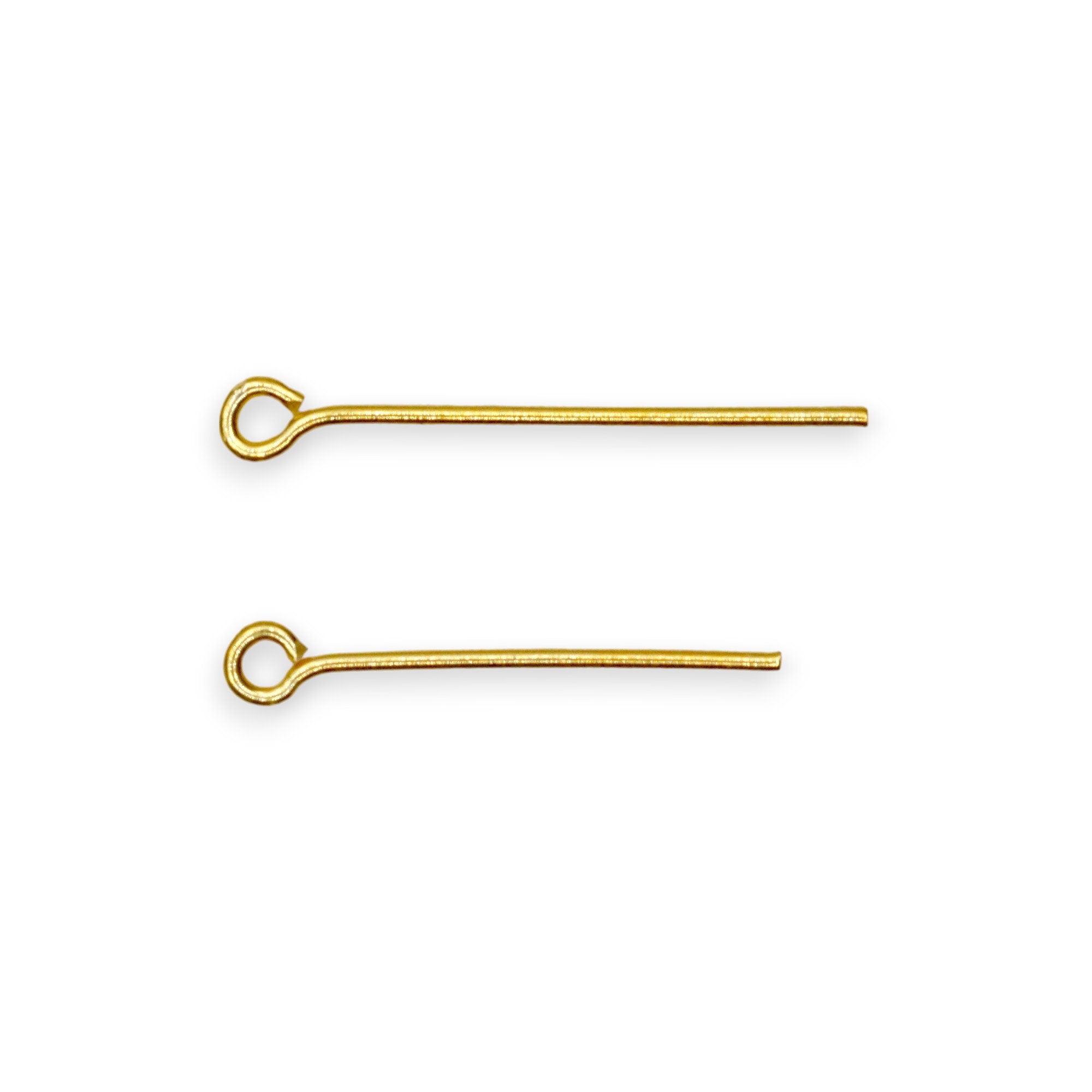925 Sterling Silver & 24K Gold Vermeil EXTRA STRONG thickness 0,90mm (19 Gauge) Length 22 mm Special Eye Pins for Chain Rosaries, M/VM194A