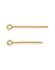 925 Sterling Silver & 24K Gold Vermeil EXTRA STRONG thickness 0,90mm (19 Gauge) Length 22 mm Special Eye Pins for Chain Rosaries, M/VM194A