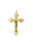 925 Sterling Silver & 24K Gold Vermeil Cross Pendant with Stars, Jewelry Making Supply, R1P-RV1P