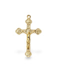 925 Sterling Silver and 24K Gold Vermeil Alpha & Omega, Holy Spirit, Agnus Dei Crucifix, Rosary Cross, Jewelry Making Supply, R4-RV4