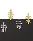 925 Sterling Silver & 24K Gold Vermeil Caravaca Cross, Rosary Crucifix, 2 sided, Jewelry Making Supply, R3-RV3