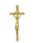 925 Sterling Silver & 24K Gold Vermeil Large size Pope John Paul 2 Crucifix, Rosary Cross, Jewelry Making Supply, R8-RV8