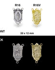 925 Sterling Silver & 24K Gold Vermeil Miraculous Virgin Rosary Classical Center, Jewelry Supply, R16-RV16