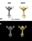 925 Sterling Silver & 24K Gold Vermeil Chalice, First Communion Center, Jewelry Supply, R22-RV22