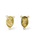 925 Sterling Silver & 24K Gold Vermeil Small St Therese Rosary Center, Jewelry Supply, R23-RV23