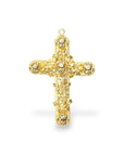 Large 925 Sterling Silver & 24K Gold Vermeil Filigree Angel Head Cross, Pectoral Pendant – Art Nouveau – Rare, Jewelry Supply, R14-RV14