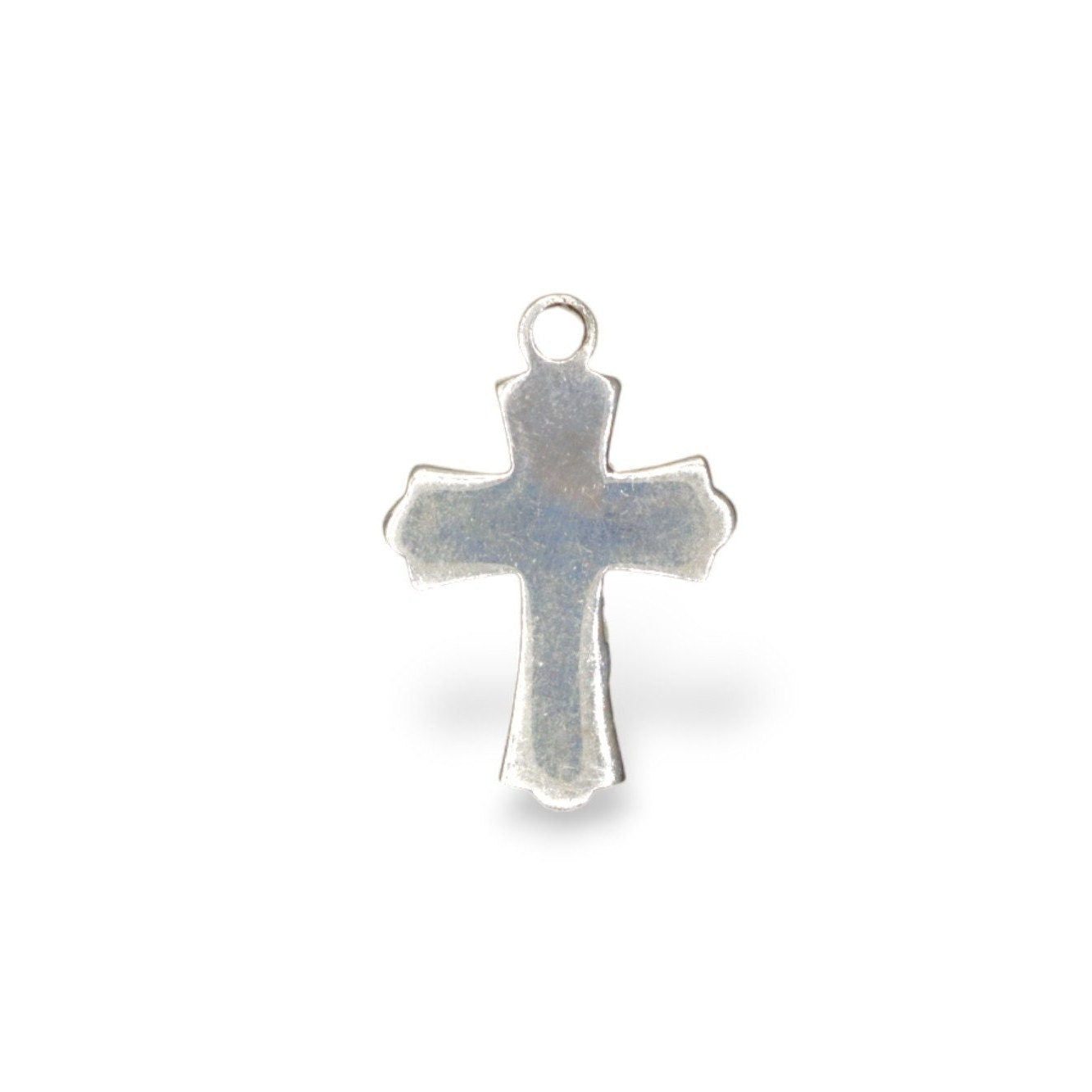 925 Sterling Silver & 24K Gold VermeilSmall and Plain Cross, Crucifix Pendant, Jewelry Supply, R15-RV15