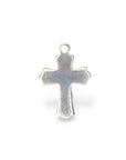 925 Sterling Silver & 24K Gold VermeilSmall and Plain Cross, Crucifix Pendant, Jewelry Supply, R15-RV15