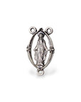 925 Sterling Silver & 24K Gold Vermeil Rosary Center, Miraculous Virgin Rosary Center - Open Work, Jewelry Supply, R17b-RV17b