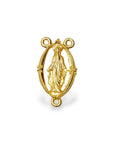 925 Sterling Silver & 24K Gold Vermeil Rosary Center, Miraculous Virgin Rosary Center - Open Work, Jewelry Supply, R17b-RV17b