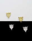 925 Sterling Silver & 24K Gold Vermeil Two sided Rosary Center: Sacred Heart of Jesus and Apparition of Fatima, Jewelry Supply, R19-RV19