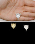 925 Sterling Silver & 24K Gold Vermeil Two sided Rosary Center: Sacred Heart of Jesus and Apparition of Fatima, Jewelry Supply, R19-RV19