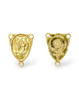 925 Sterling Silver & 24K Gold Vermeil Small St Rita Rosary Center, Jewelry Supply, R24-RV24