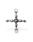925 Sterling Silver & 24K Gold Vermeil Cross Pendant, German Credo Pendant Cross, Jewelry Supply, R28P-RV28P