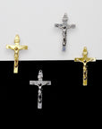 925 Sterling Silver & 24K Gold Vermeil Straight I.N.R.I crucifix, Jewelry Supply, R29-RV29